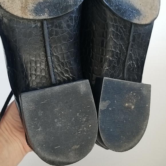 Alexander Wang Ingrid Lace Up Oxford Black Croc 36 - Picture 8 of 11